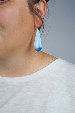 Chroma Earrings in Light Blue and Azure Blue