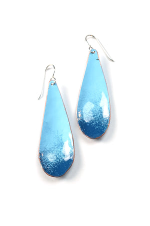 Chroma Earrings in Light Blue and Azure Blue