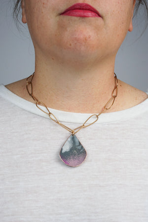 Chroma Necklace in Bronze, Storm Grey, and Dusty Mauve