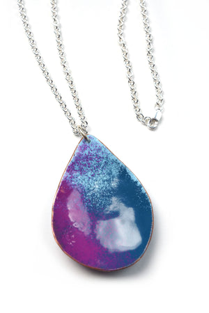 Chroma Pendant in Azure Blue and Radiant Orchid
