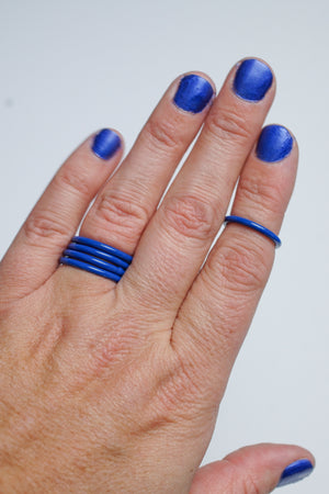 Stacking Ring in Electric Blue