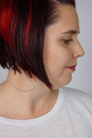 Extra Large Evident Earrings in Stone Grey - sample sale