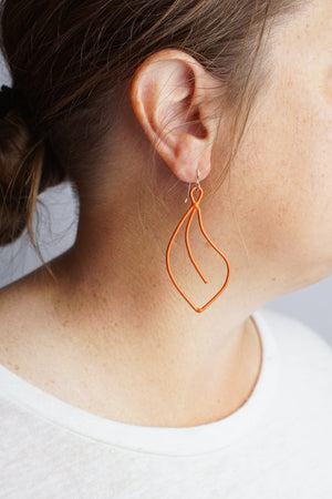 Flourish Earrings in Burnt Orange