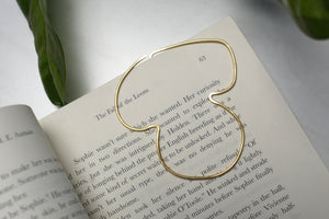 Kolme Modern Floral Brass Bookmark