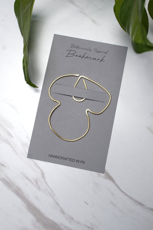 Kolme Modern Floral Brass Bookmark