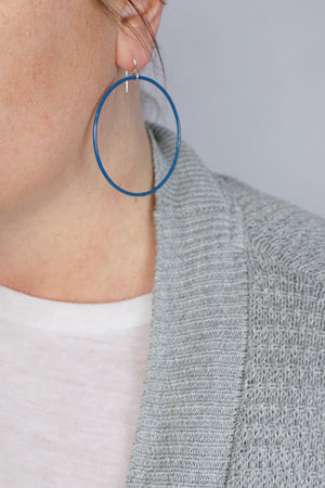 Large Evident Earrings in Azure Blue - sample sale
