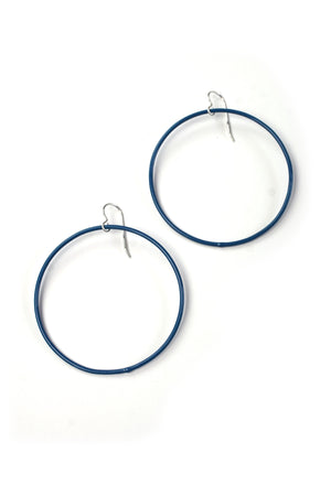 Large Evident Earrings in Azure Blue - sample sale