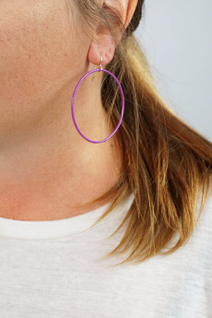 Large Evident Earrings in Radiant Orchid - sample sale