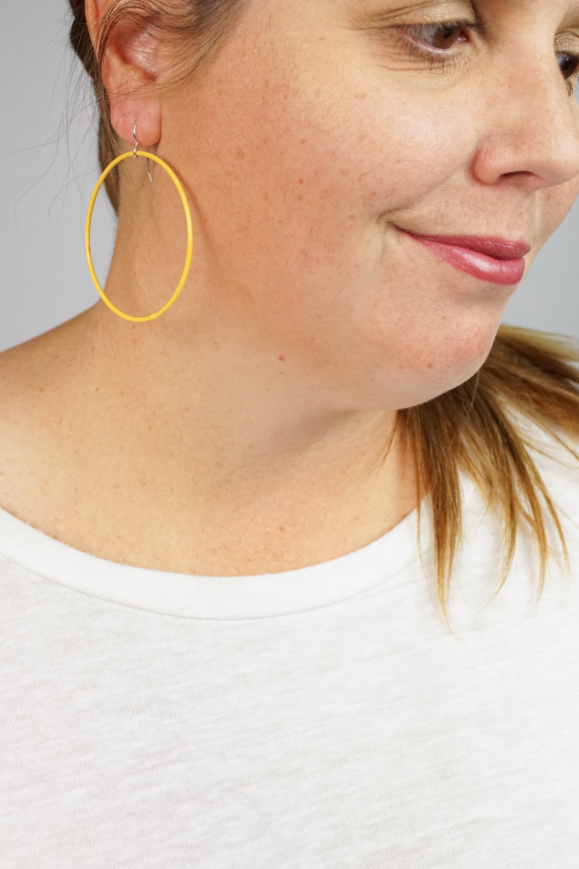 Large Evident Earrings in Saffron Yellow - sample sale