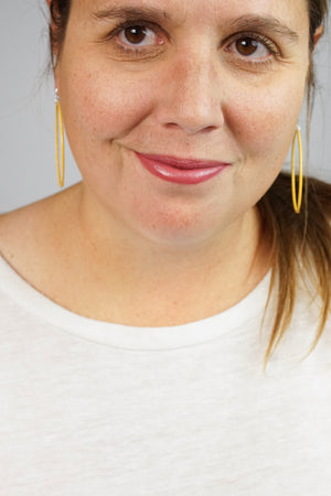 Large Evident Earrings in Saffron Yellow - sample sale