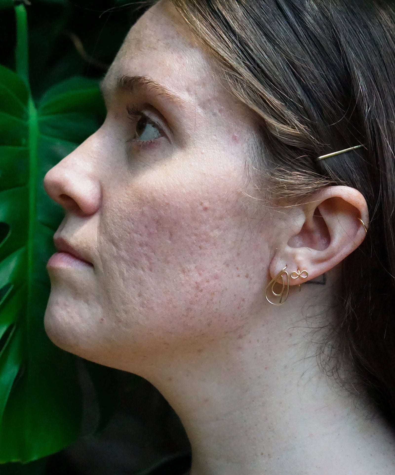 Tiny Infinity Threader Earrings in silver or gold-filled