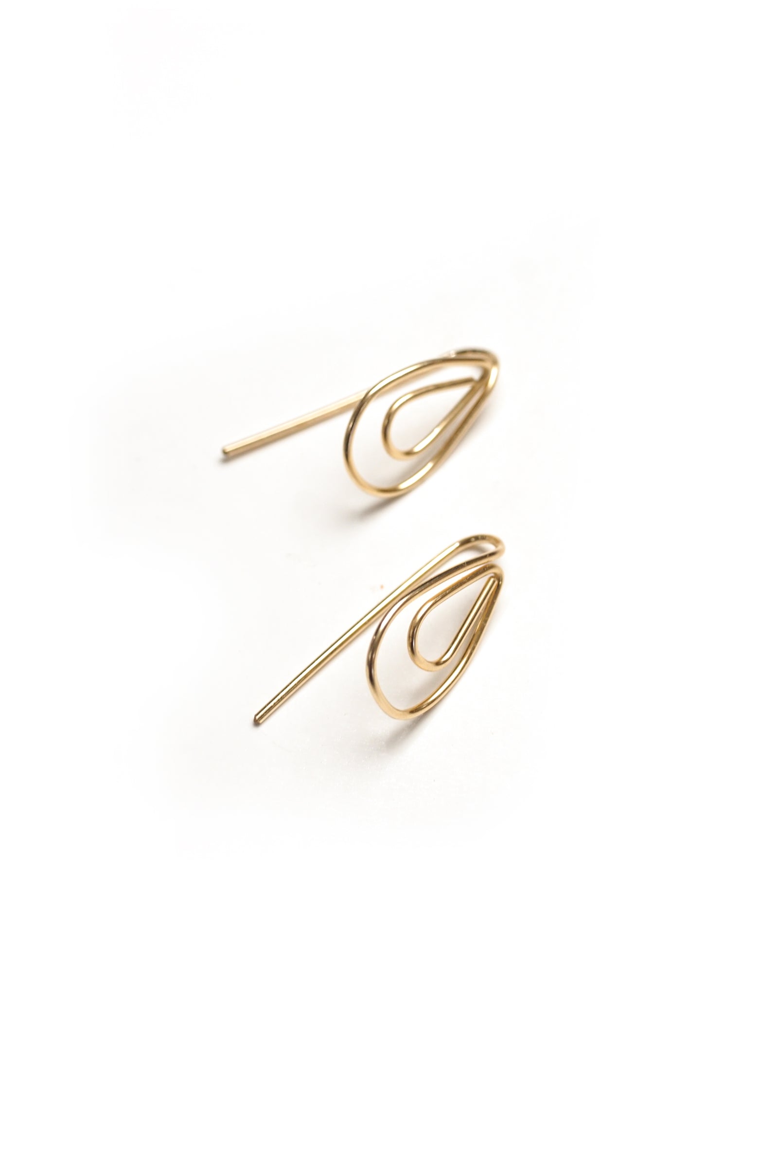 Little Double Drop Threader Earrings in silver or gold-filled