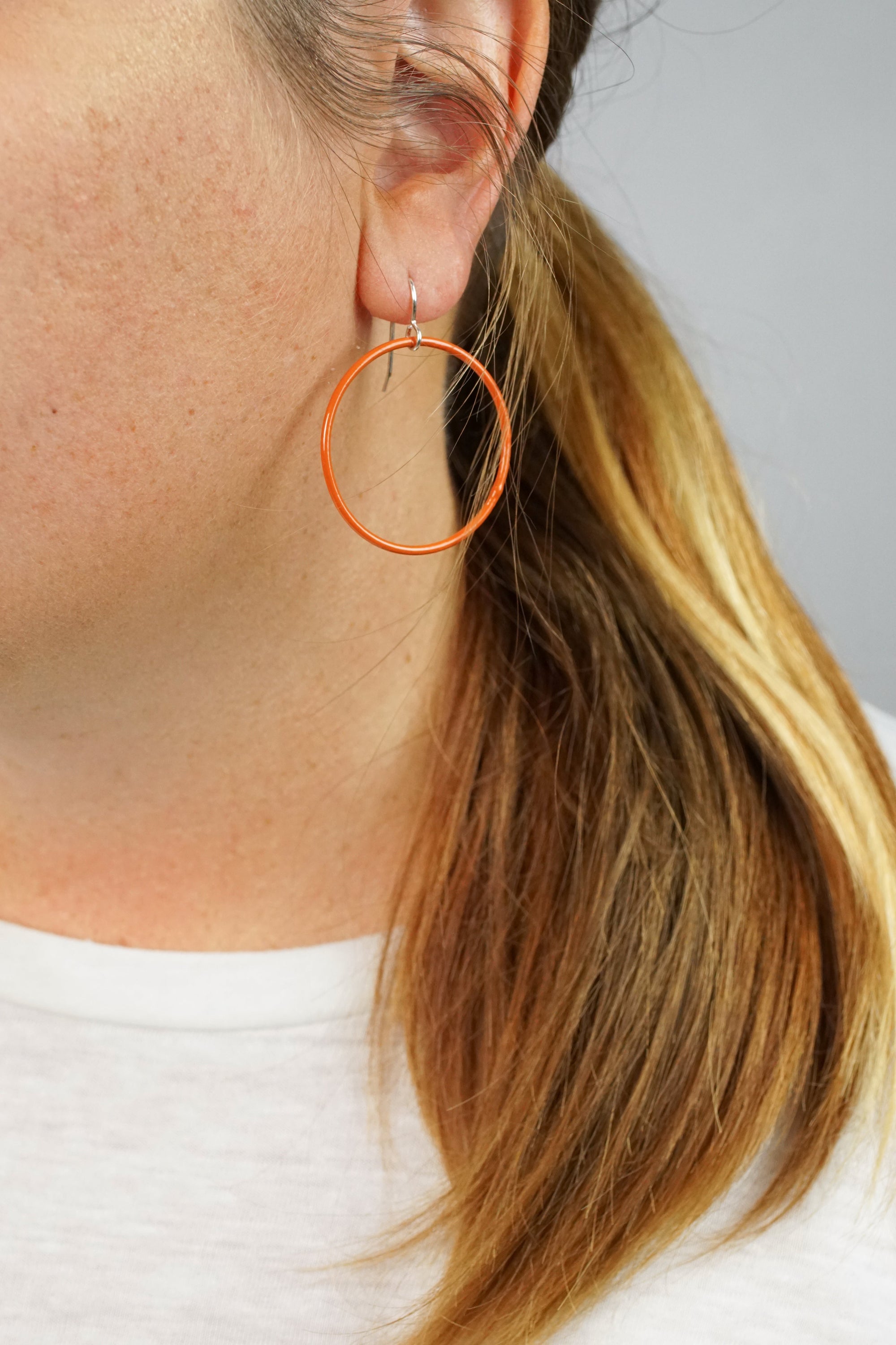 Medium Evident Earrings in Burnt Orange - sample sale