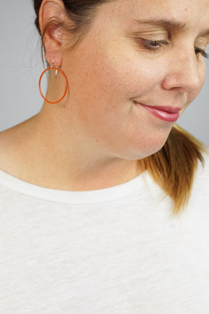 Medium Evident Earrings in Burnt Orange - sample sale