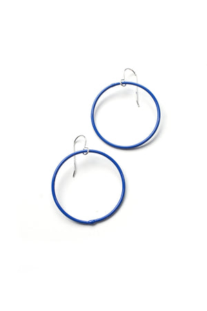 Medium Evident Earrings in Electric Blue