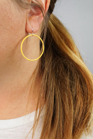 Medium Evident Earrings in Saffron Yellow - sample sale