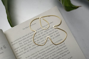 Nelja Modern Floral Brass Bookmark