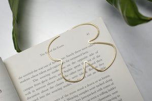 Nelja Modern Floral Brass Bookmark