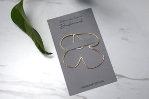 Nelja Modern Floral Brass Bookmark