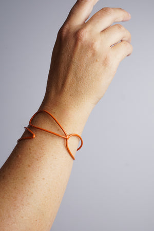 Open Monument Bracelet in Burnt Orange