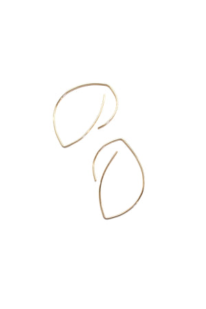 Petit Peche Threader Hoop Earrings in silver or gold-filled