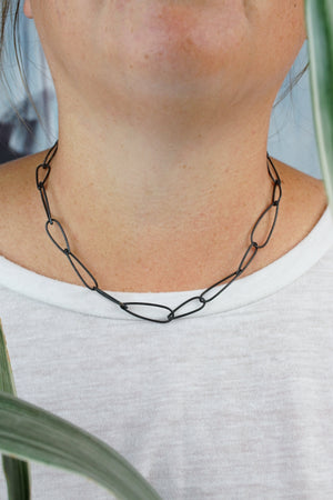 Petite Modular Necklace No. 1 in steel - sample sale