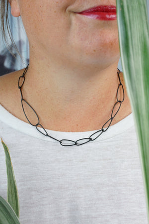 Petite Modular Necklace No. 2 in steel - sample sale