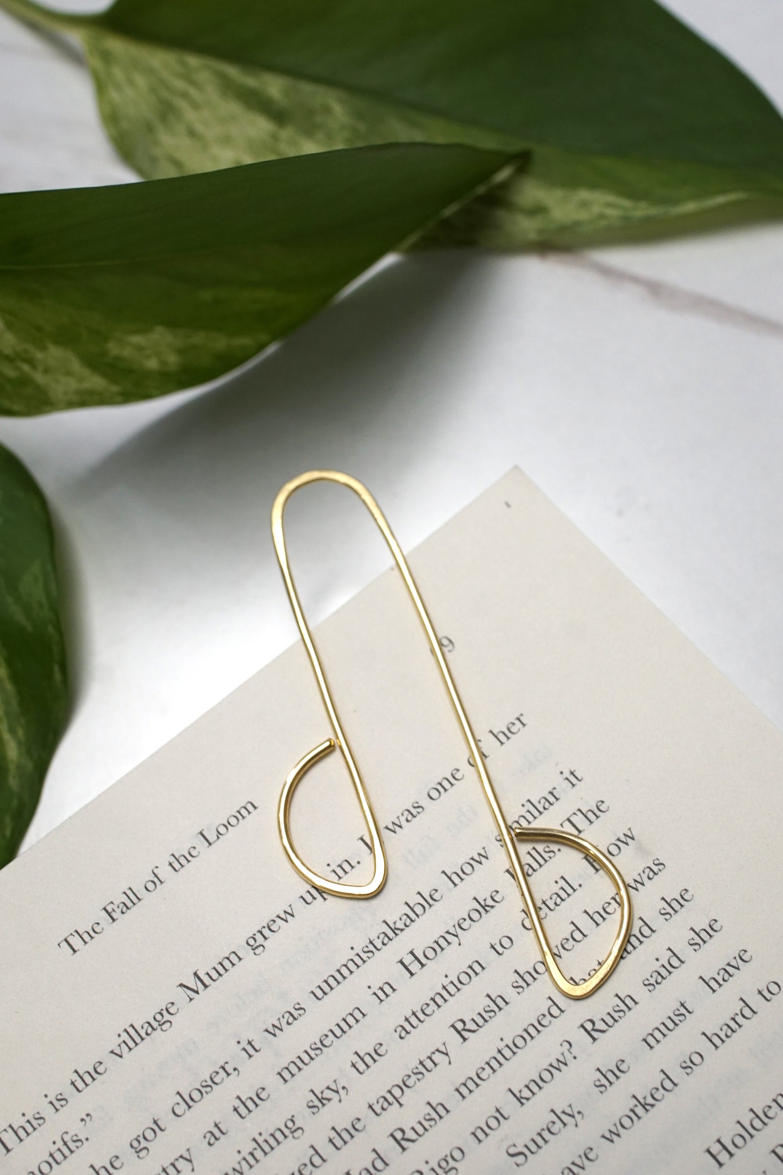 Piquer Cheeky Botanical Brass Bookmark