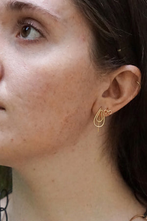 Tiny Infinity Threader Earrings in silver or gold-filled