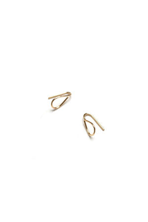 Tiny Droplet Threader Earrings in silver or gold-filled