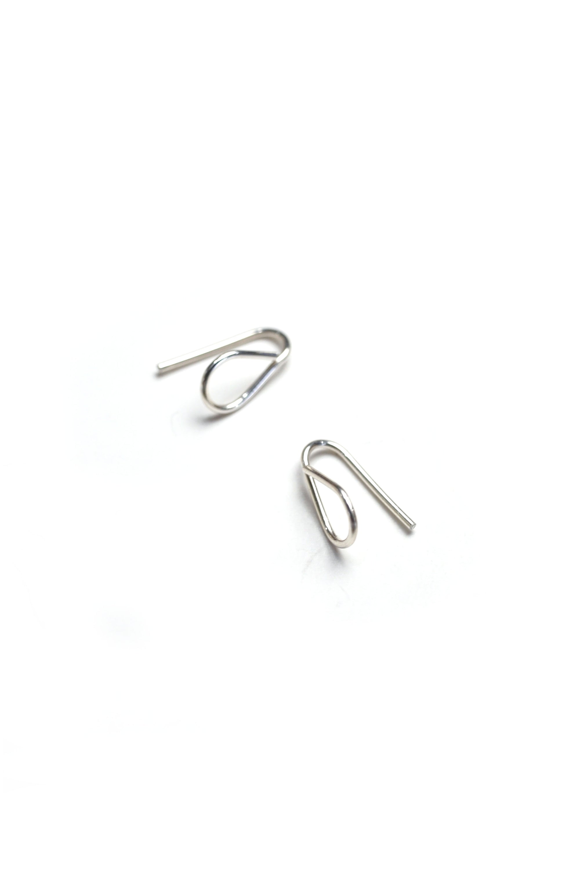 Tiny Droplet Threader Earrings in silver or gold-filled