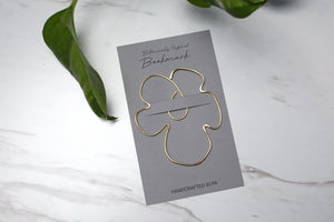 Viisi Modern Floral Brass Bookmark