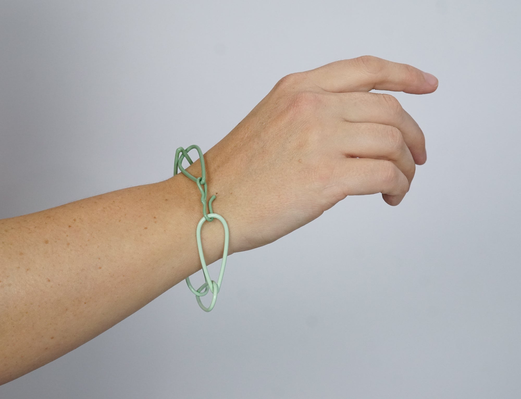 Modular Bracelet in Soft Mint and Pale Green - medium