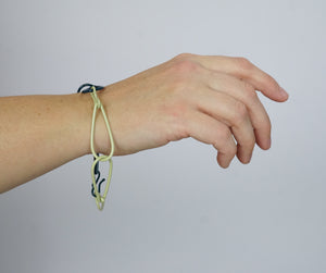 Modular Bracelet in Green Sand and Deep Ocean - large/extra large