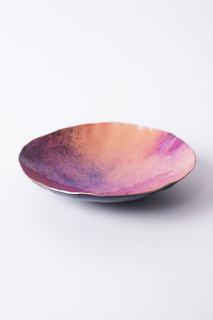Little Copper Dish in Coral and Magenta