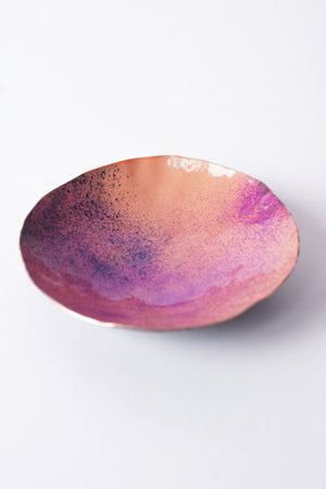 Little Copper Dish in Coral and Magenta