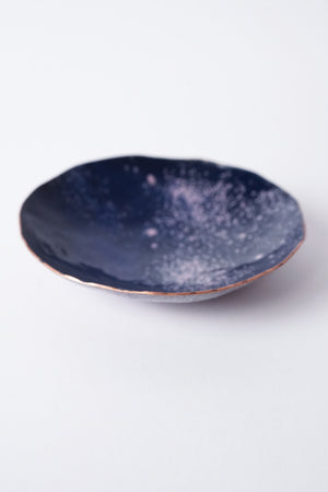 Little Copper Dish in Navy and Lilac