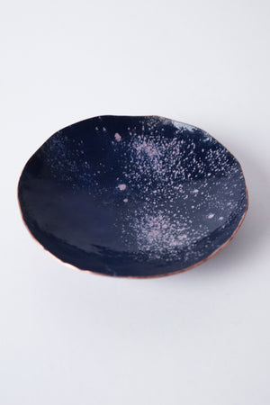 Little Copper Dish in Navy and Lilac