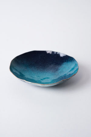 Little Copper Dish in Navy and Teal
