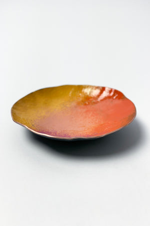Little Copper Dish in Yellow, Orange, and Magenta