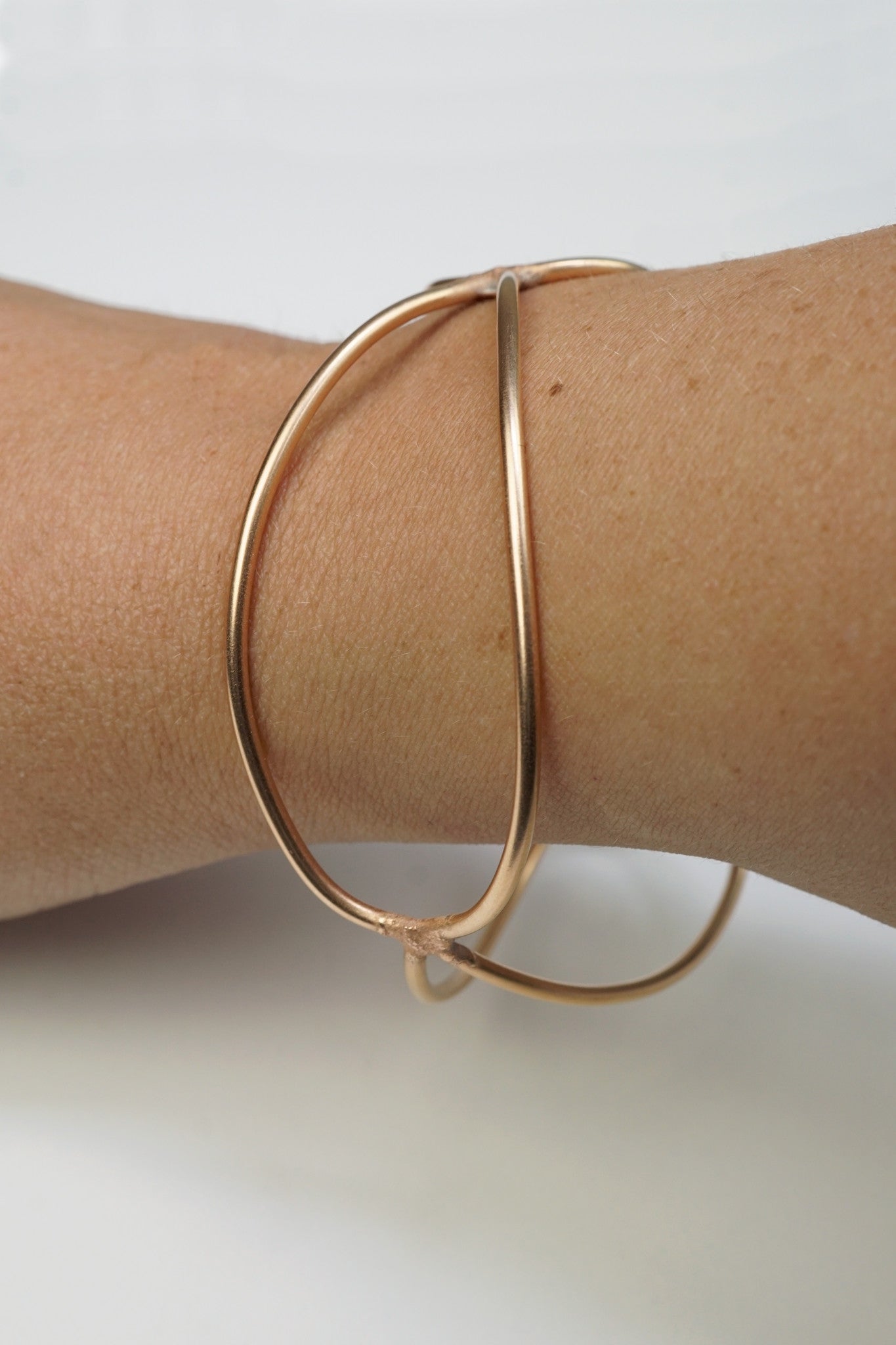 wide monument bracelet in bronze