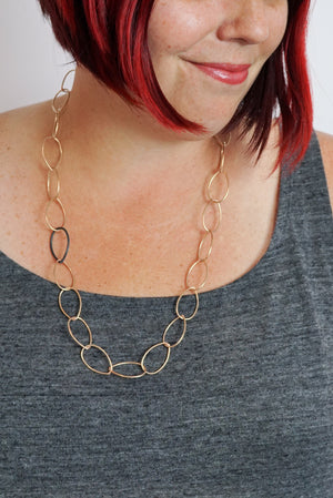 Ellen necklace - bronze with steel accent