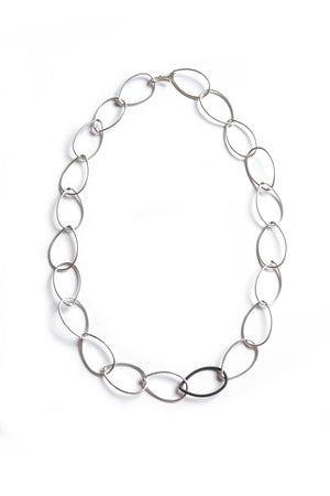 Audrey necklace - silver with steel accent