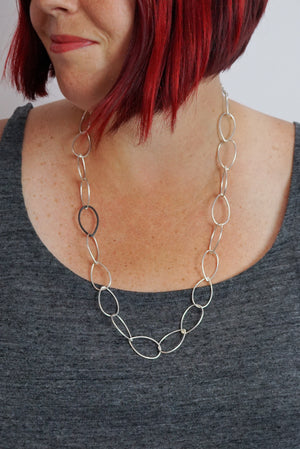 Ellen necklace - silver with steel accent