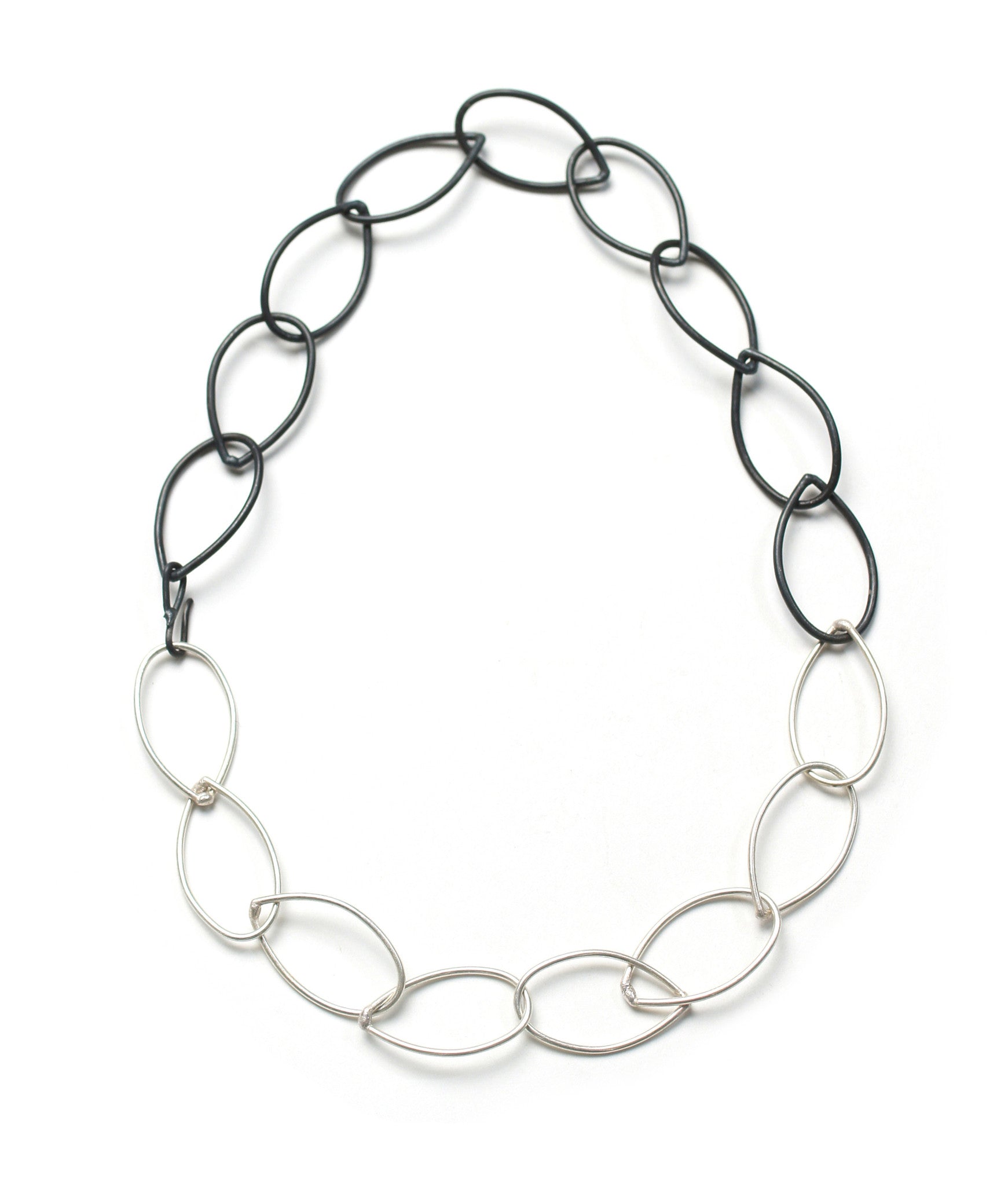steel and silver Audrey necklace - Shift Collection