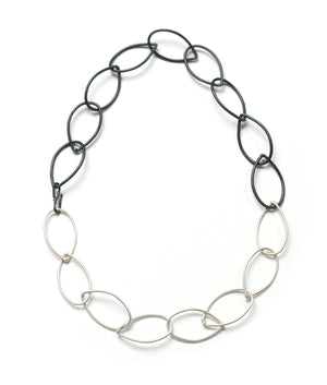 steel and silver Audrey necklace - Shift Collection