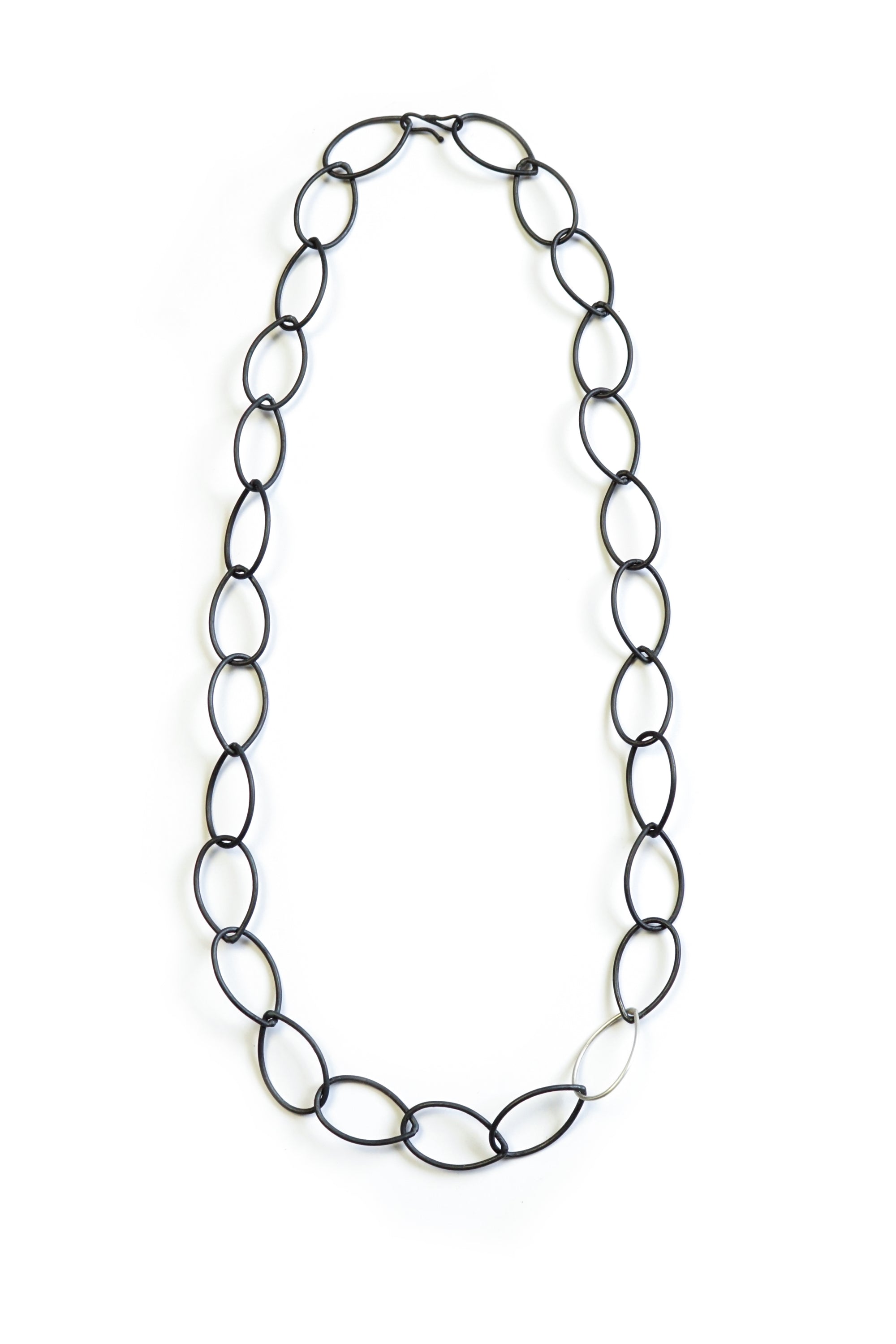 Ellen necklace - steel with silver accent