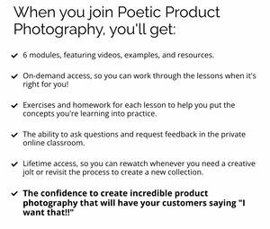 Poetic Product Photography