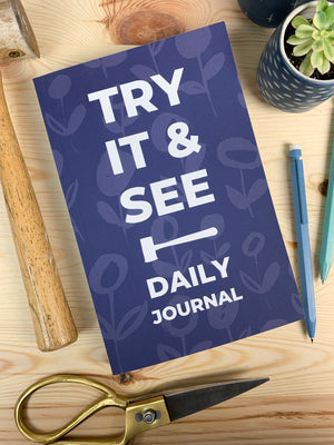 Try It & See Daily Journal in Blue Floral
