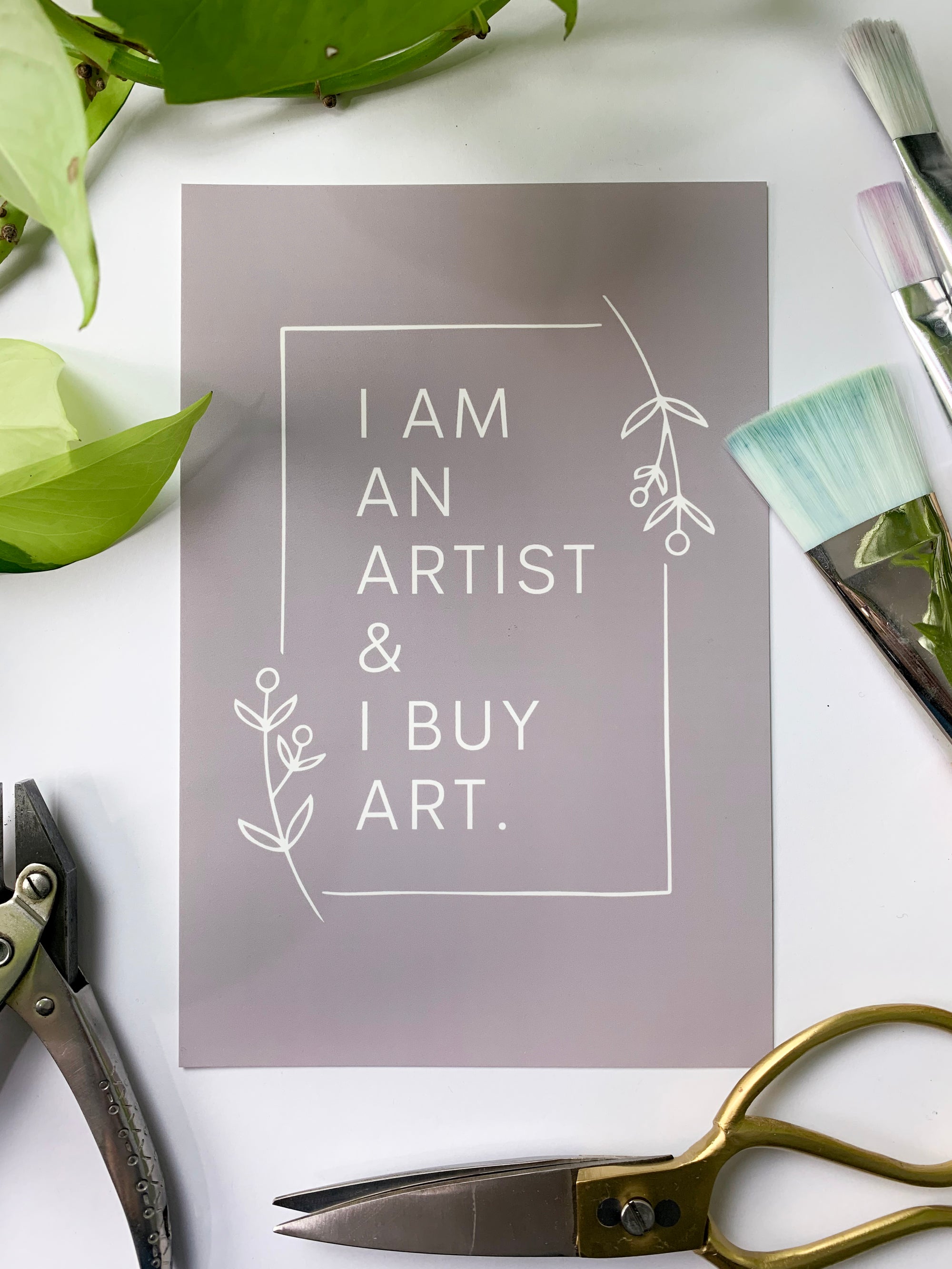 I am an artist & I buy art Mini Print